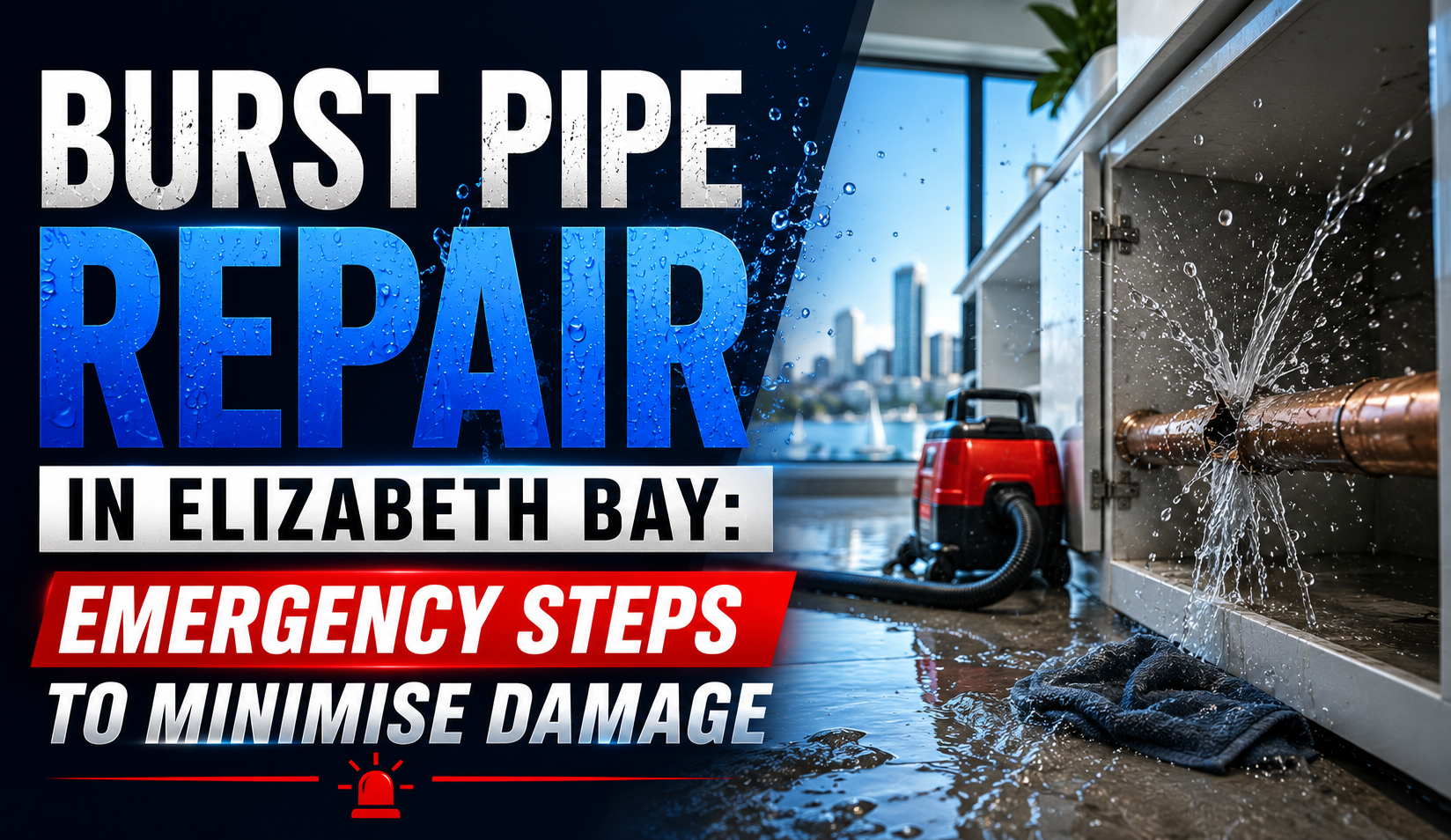 Burst Pipe Repair in Elizabeth Bay