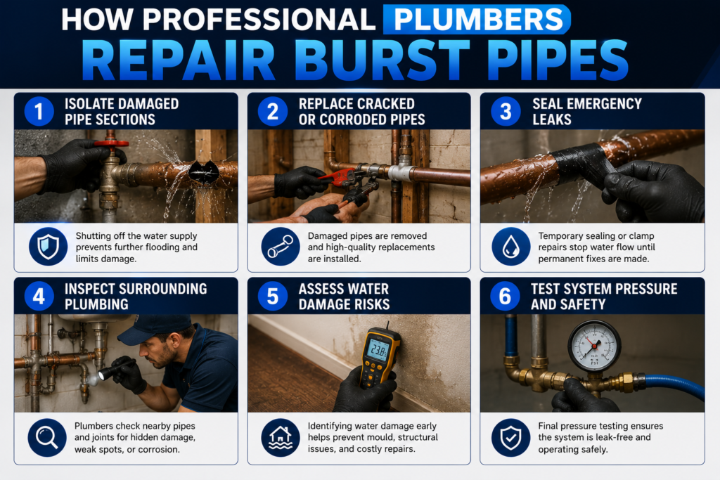 Burst Pipe Repair in Elizabeth Bay
