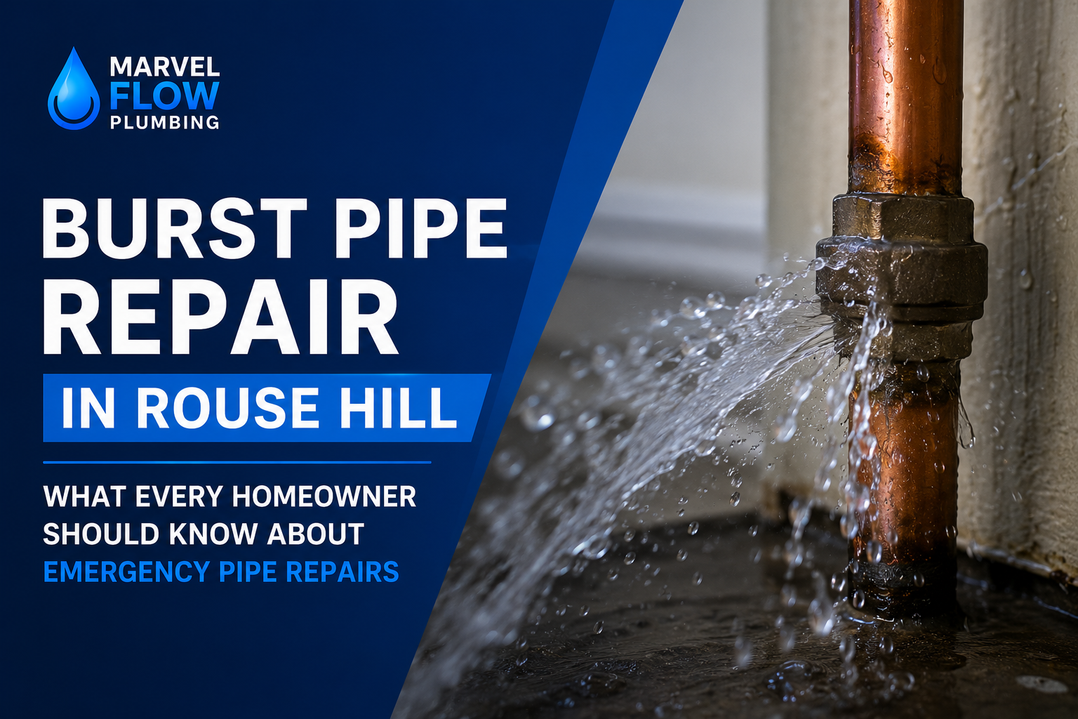 Burst Pipe Repair in Rouse Hill