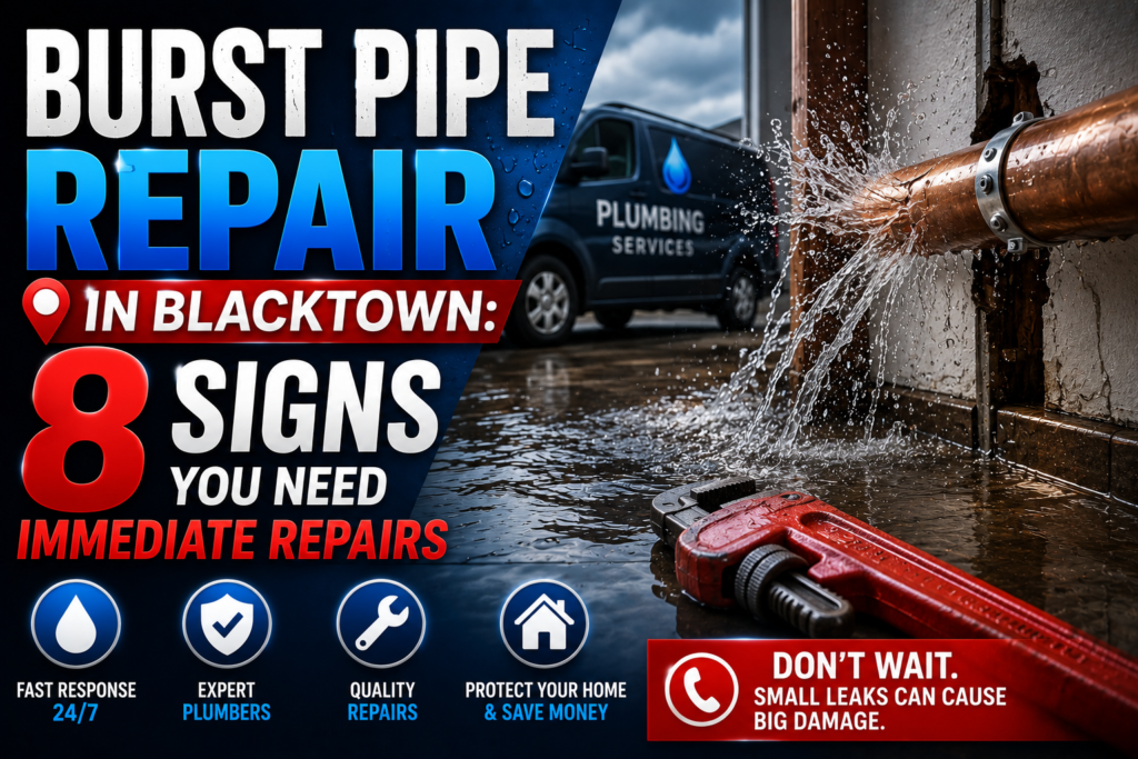 Burst Pipe Repair in Blacktown
