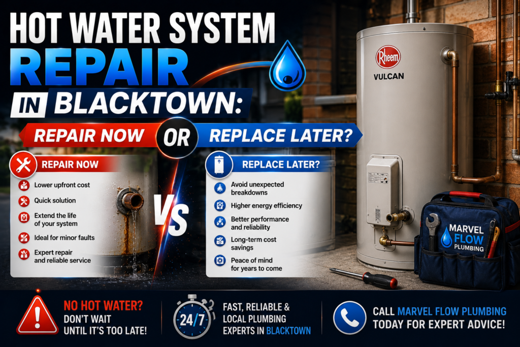 Hot Water System Repair in Blacktowntive option.
