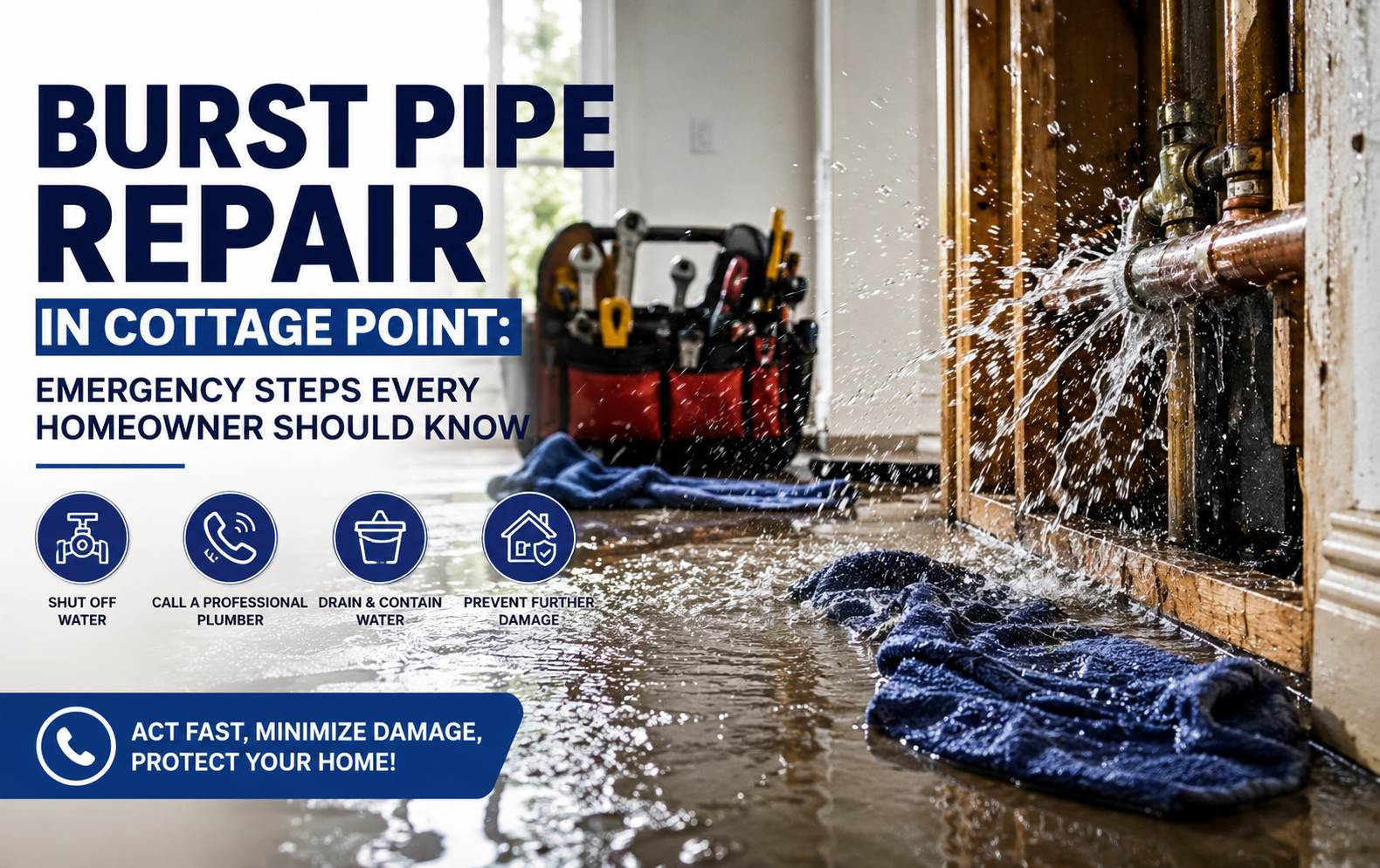 Burst Pipe Repair in Cottage Point